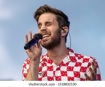 New York, NY - September 28, 2019: Ben Platt Performs On Stage During 2019 Global Citizen Festival At Central Park