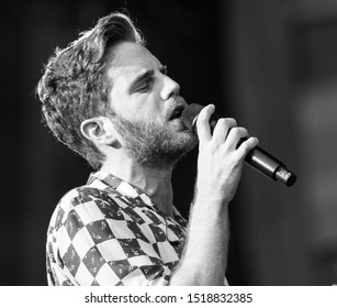 New York, NY - September 28, 2019: Ben Platt Performs On Stage During 2019 Global Citizen Festival At Central Park