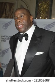 New York, NY - September 28, 2015: Magic Johnson Attends American Theatre Wing 2015 Gala At Plaza Hotel
