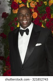 New York, NY - September 28, 2015: Magic Johnson Attends American Theatre Wing 2015 Gala At Plaza Hotel