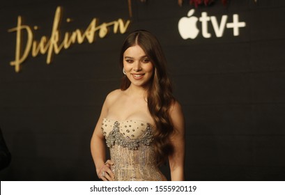 New York, NY / U.S. - October 17th, 2019: Hailee Steinfeld Attends Red Carpet Premiere of Apple's DICKINSON