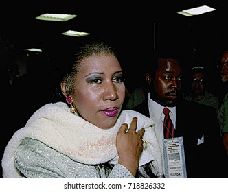 New York, NY. USA, 14th July, 1992Aretha Franklin at  the Democratic National Nominating Convention in Madison Square Garden. 