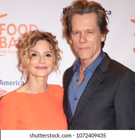 New York, NY, USA - April 17, 2018: Kyra Sedgwick And Kevin Bacon Attend The Food Bank For New York City's Can Do Awards Dinner At Cipriani Wall Street, Manhattan