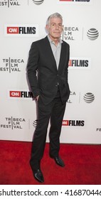 New York, NY, USA - April 16, 2016: Anthony Bourdain attends the premiere of 'Jeremiah Tower: The Last Magnificent' during 2016 Tribeca Film Festival at the John Zuccotti Theater at BMCC Tribeca PAC