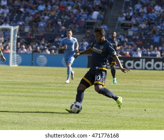 New York, NY USA - August 20, 2016: Giovani Dos Santos (10) Of LA Galaxy Controls Ball During MLS Match Against NYC FC On Yankees Stadium