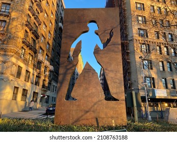 New York, NY USA - January 18, 2022 : Invisible Man: A Memorial to Ralph Ellison in Riverside Park, Harlem, Manhattan