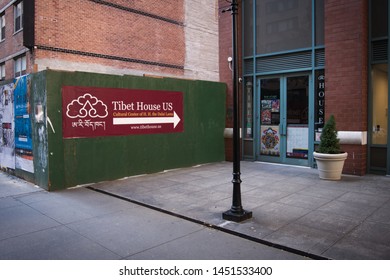 New York, NY, USA - July 15, 2019: A Cultural Center Of The Dalai Lama Tibet House US Located In The Chelsea Neighborhood Of Manhattan.
