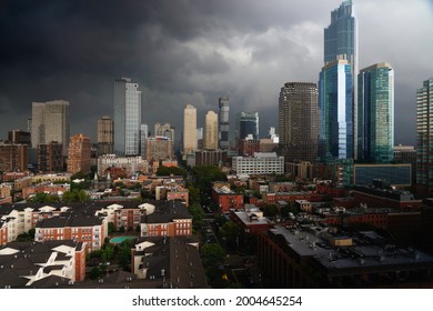 New York, NY, USA - July 8, 2021: Remains Of Hurricane Elsa Over New York And Jersey City.