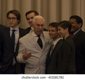 New York, NY USA - July 16, 2016: Roger Stone Attends Donald Trump Introduction Governor Mike Pence As Running For Vice President At Hilton Hotel Midtown Manhattan