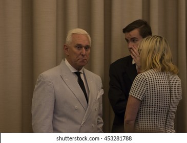 New York, NY USA - July 16, 2016: Roger Stone Attends Donald Trump Introduction Governor Mike Pence As Running For Vice President At Hilton Hotel Midtown Manhattan