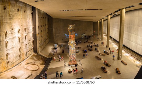 New York, NY, USA - June, 2016: Interior of the 9/11 National Memorial Museum in New York City - United States of America.