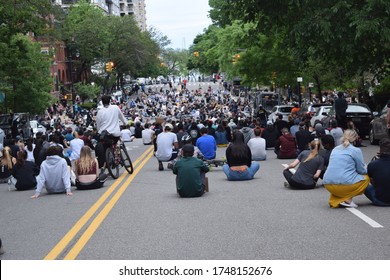 New York, NY / USA - June 2 2020: Peaceful Protest In New York City Near Gracie Mansion