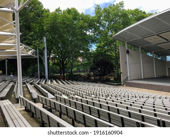 New York, NY USA - June 20, 2018 : The Richard Rodgers Amphitheater In Marcus Garvey Park In Harlem