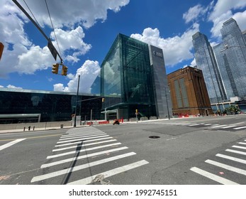 New York, NY  USA - June 12, 2021: New York City, Jacob Javits Center During Covid-19 Pandemic Converted To Mass Vaccination Site 