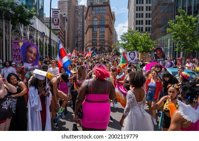 New York, NY USA June 27th, 2021 Stonewall Pride March