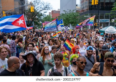 New York, NY USA June 27th, 2021 Stonewall Pride March