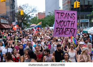 New York, NY USA June 27th, 2021 Stonewall Pride March