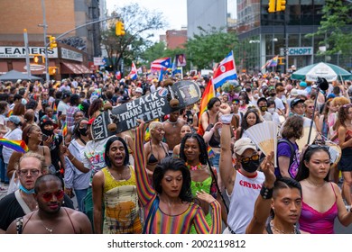 New York, NY USA June 27th, 2021 Stonewall Pride March