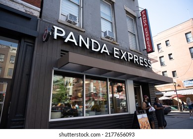 New York, NY, USA - June 8, 2022: A Panda Express Restaurant.