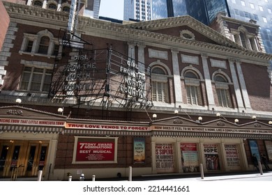 New York, NY, USA - June 9, 2022: The Belasco Theatre, With Girl From The North Country Playing.