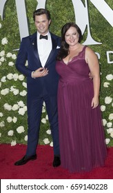 New York, NY USA - June 11, 2017: Andrew Rannells and Dorota Kishlovsky attend Tony awards 2017 at Radio City Music Hall
