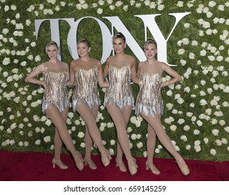 New York, NY USA - June 11, 2017: Members Of Radion City Music Hall Rockettes Attend Tony Awards 2017 At Radio City Music Hall