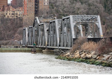 New York, NY, USA - March 30, 2022: Spuyten Duyvil Bridge.