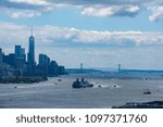 New York, NY / USA - May 23rd, 2018: USS Arlington Enters Hudson Harbor during Fleet Week 2018