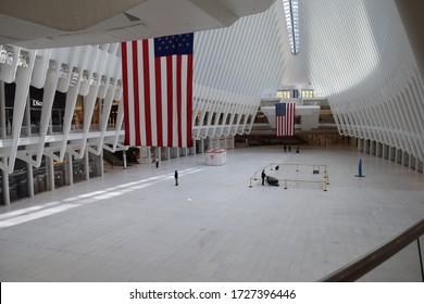 New York, NY / USA - May 10 2020: Oculus Empty During Covid-19 Pandemic In New York City 