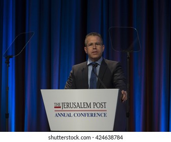 New York, NY USA - May 22, 2016: Minister Gilad Erdan Attends Jerusalem Post COnference 2016 At Marriott Marquis Times Square