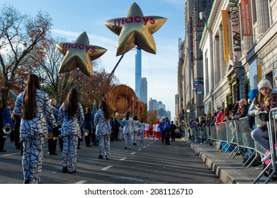 New York, NY, USA - November 25, 2021: The 95th Annual Macy's Thanksgiving Day Parade In NYC