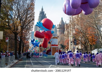 New York, NY, USA - November 25, 2021: The 95th Annual Macy's Thanksgiving Day Parade In NYC