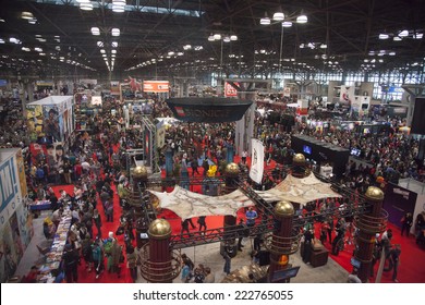 New York, NY, USA - October 10 2014: General Atmothfere On Convention Floor During Comic Con 2014 At The Jacob K. Javits Convention Center In New York City