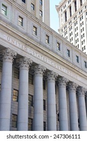 NEW YORK, NY, USA - SEPTEMBER 9, 2012: Facade Of The United States Court House Of The Southern District Of New York In Lower Manhattan, New York, NY, USA Of September 9, 2012.