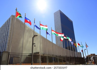 New, York, NY, USA - September 28, 2013 - United Nations Headquarters in New York City