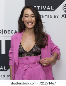 New York, NY USA - September 24, 2017: Maggie Q Wearing Dress By Phillip Lim Attends Designated Survivor Season 2 Premiere During Tribeca TV Festival At Cinepolis Chelsea