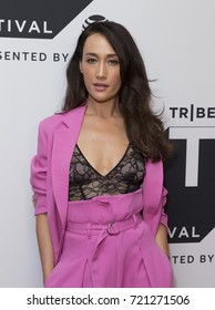 New York, NY USA - September 24, 2017: Maggie Q Wearing Dress By Phillip Lim Attends Designated Survivor Season 2 Premiere During Tribeca TV Festival At Cinepolis Chelsea