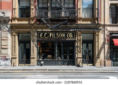 New York NY USA_August 6, 2022 The Filson Outdoor Apparel Store Near Union Square In New York