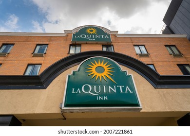 New York NY USA-July 10, 2021 A La Quinta Inn In The Sunnyside, Queens Neighborhood Of New York