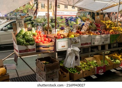 New York NY USA-June 17, 2022 Produce At A Fruit And Vegetable Stand In Chelsea In New York