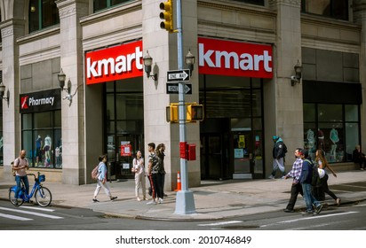 New York NY USA-September 13, 2019 KMart Store On Astor Place In The East Village  In New York