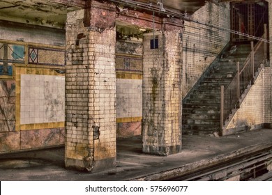 New York. NYC. NY. Old Subway Station.