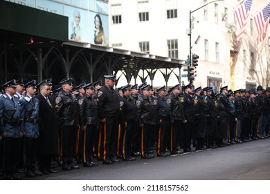 New York, NY-USA. 2-2-2022 Funeral Of Wilber Mora. Fallen NYPD Officer