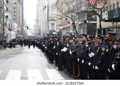 New York, NY-USA. 2-2-2022 Funeral Of Wilber Mora. Fallen NYPD Officer