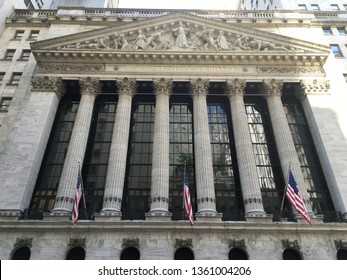 New York, NY/USA - October 6, 2015: NYSE  building front.