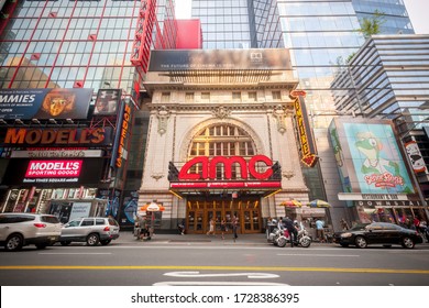 New York NY/USA-August 27 2017 The AMC Empire 25 Theatre In Times Square In New York