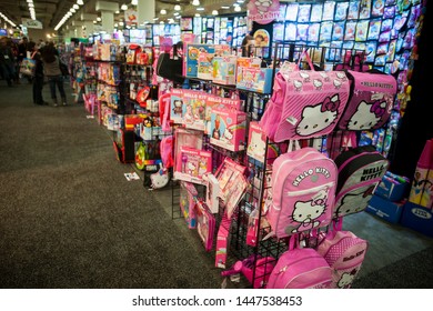 New York NY/USA-February 11, 2013 Hello Kitty Merchandise On Display At The 110th American International Toy Fair In The Jacob Javits Convention Center In New York