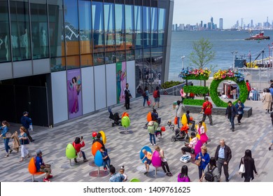 New York NY/USA-May 25, 2019 Shopping In The Newly Opened Empire Outlets Mall In Staten Island In New York