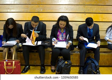 New York NY/USA-September 20, 2012 Job Seekers Attend A Job Fair In New York