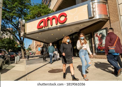 New York NY/USA-September 20, 2020 The Closed AMC Theatre In The Upper West Side Neighborhood In New York